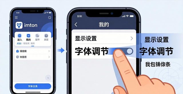 imToken钱包字体太小？下载后这样调大小