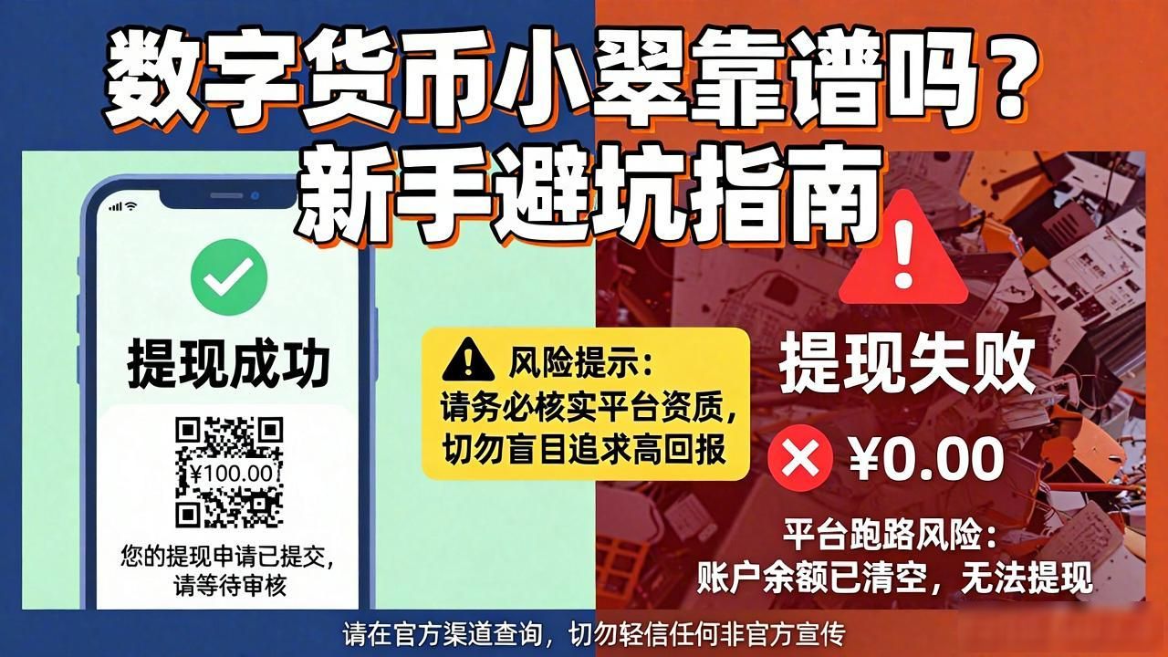 数字货币小翠靠谱吗？新手避坑指南
