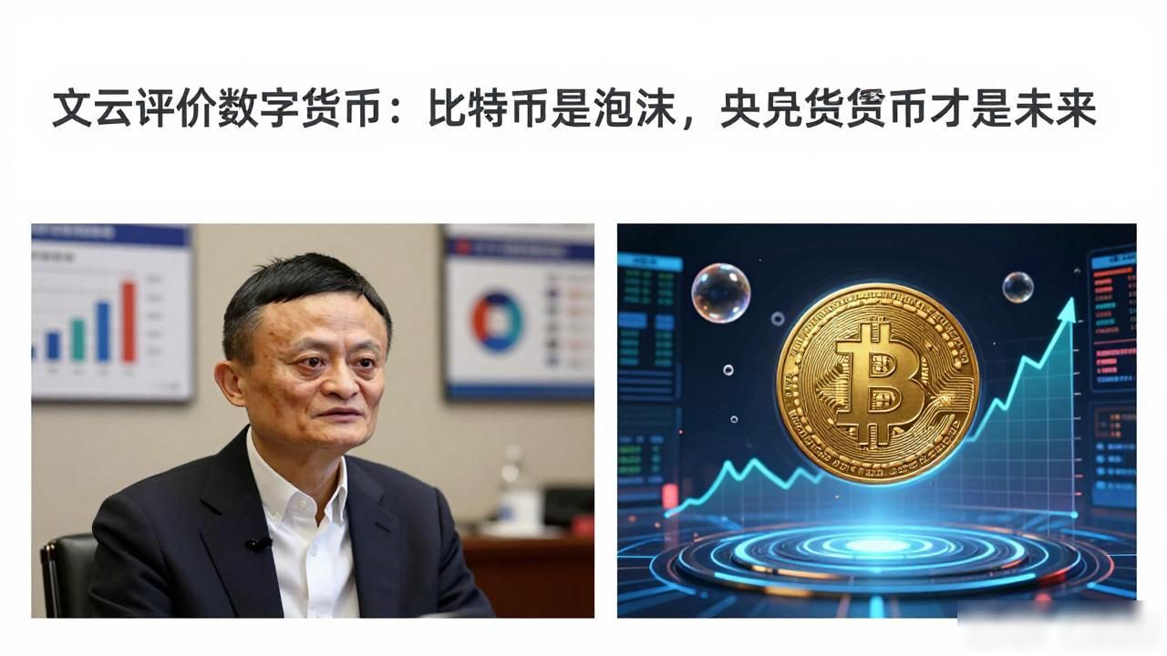 马云评价数字货币：比特币是泡沫，央行数字货币才是未来