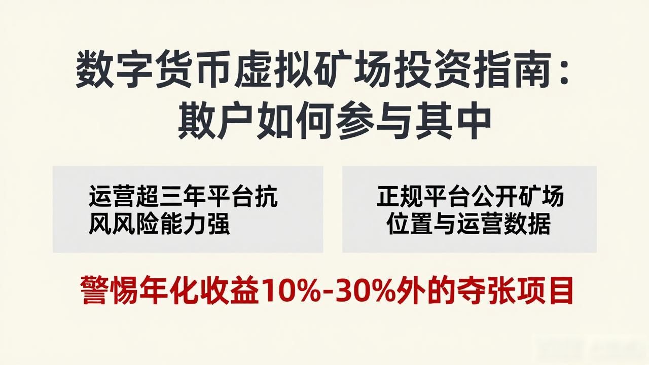 数字货币虚拟矿场投资指南：散户如何参与其中
