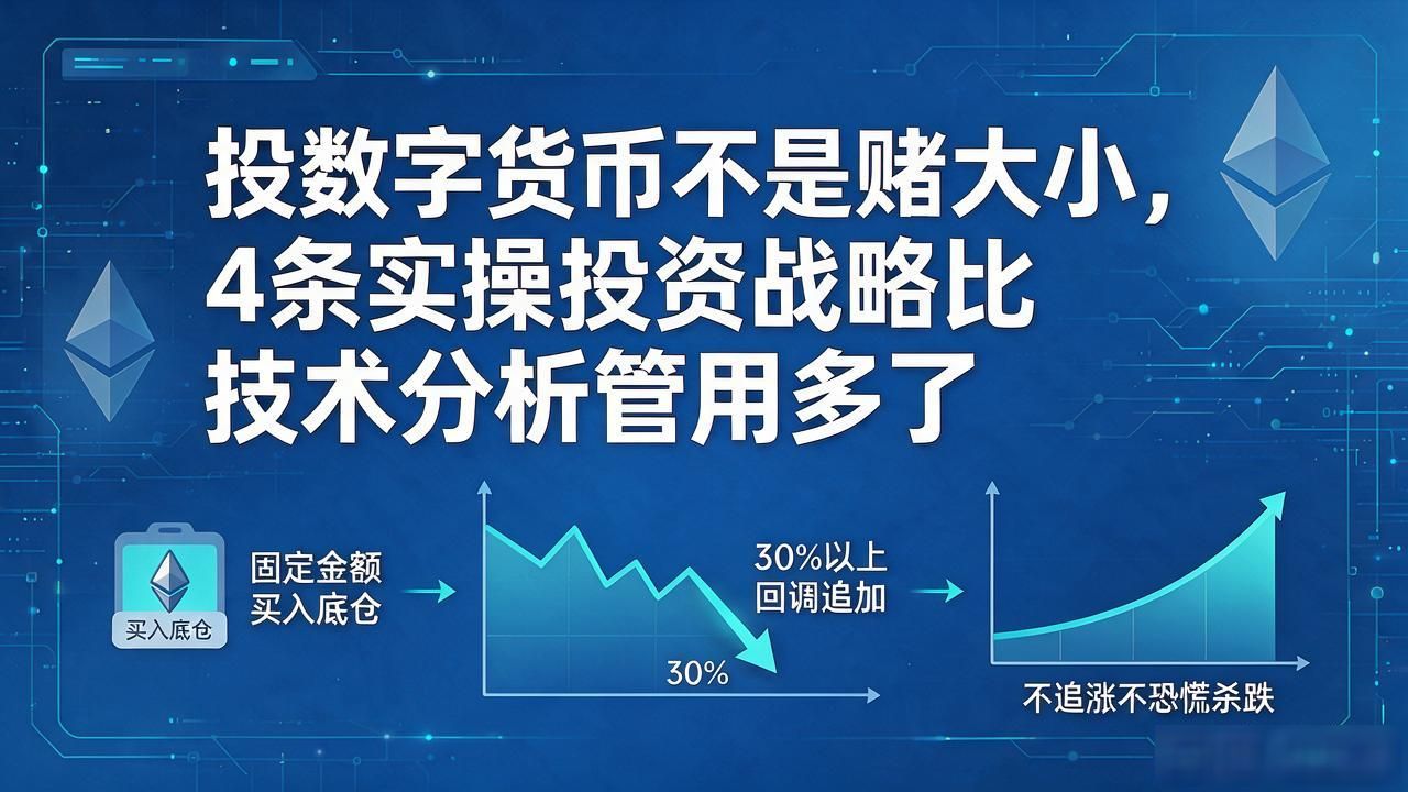 投数字货币不是赌大小，4条实操投资战略比技术分析管用多了