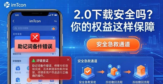 imToken下载2.0版的安全保障与用户权益_imToken 2.0 智能纠错提示 误转账冻结撤回_imToken 2.0 安全升级 三重加密保护