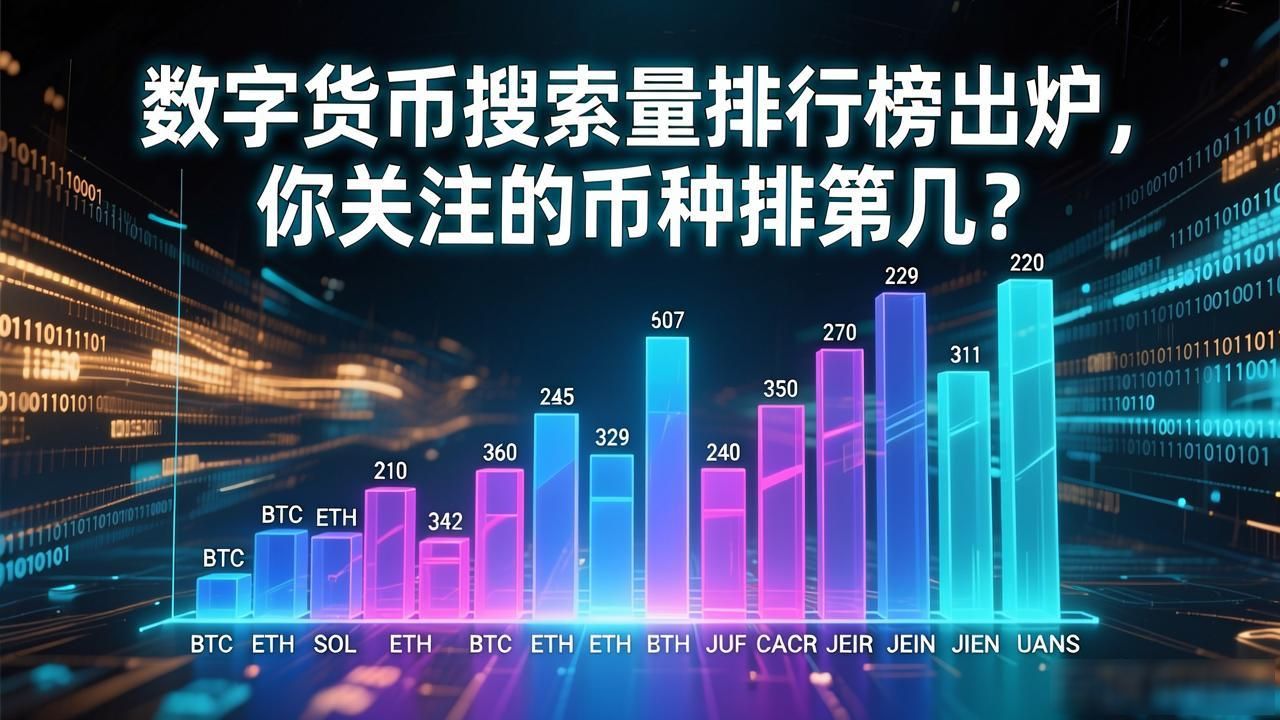 数字货币搜索量排行榜出炉，你关注的币种排第几？