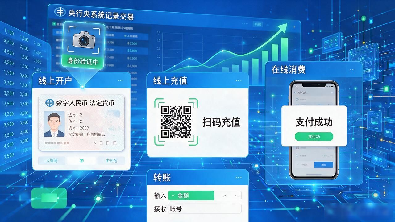 数字人民币网上开户流程_数字人民币与支付宝区别_网上法定数字货币