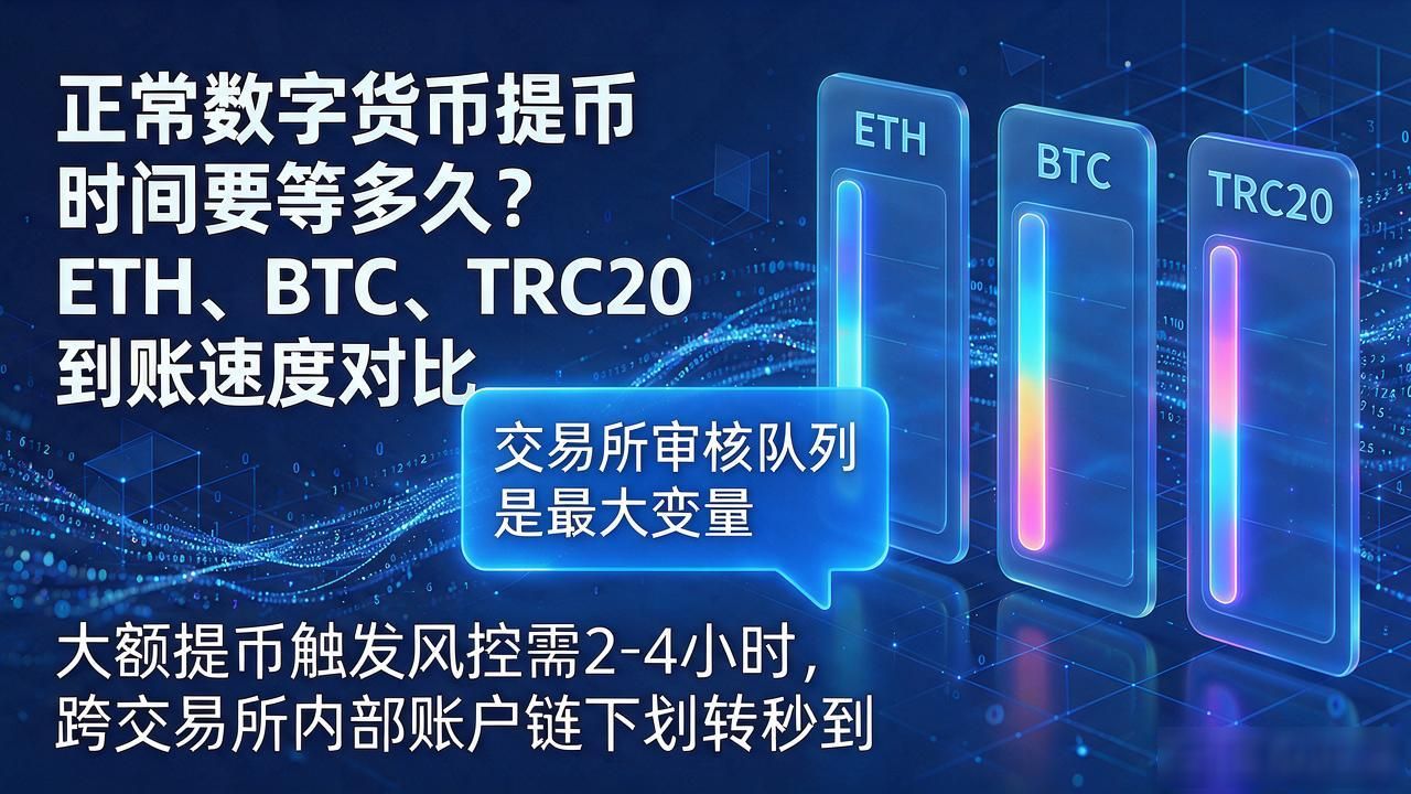 BTC ETH TRC20 USDT提币耗时对比_数字货币提币到账时间多久_正常数字货币提币时间