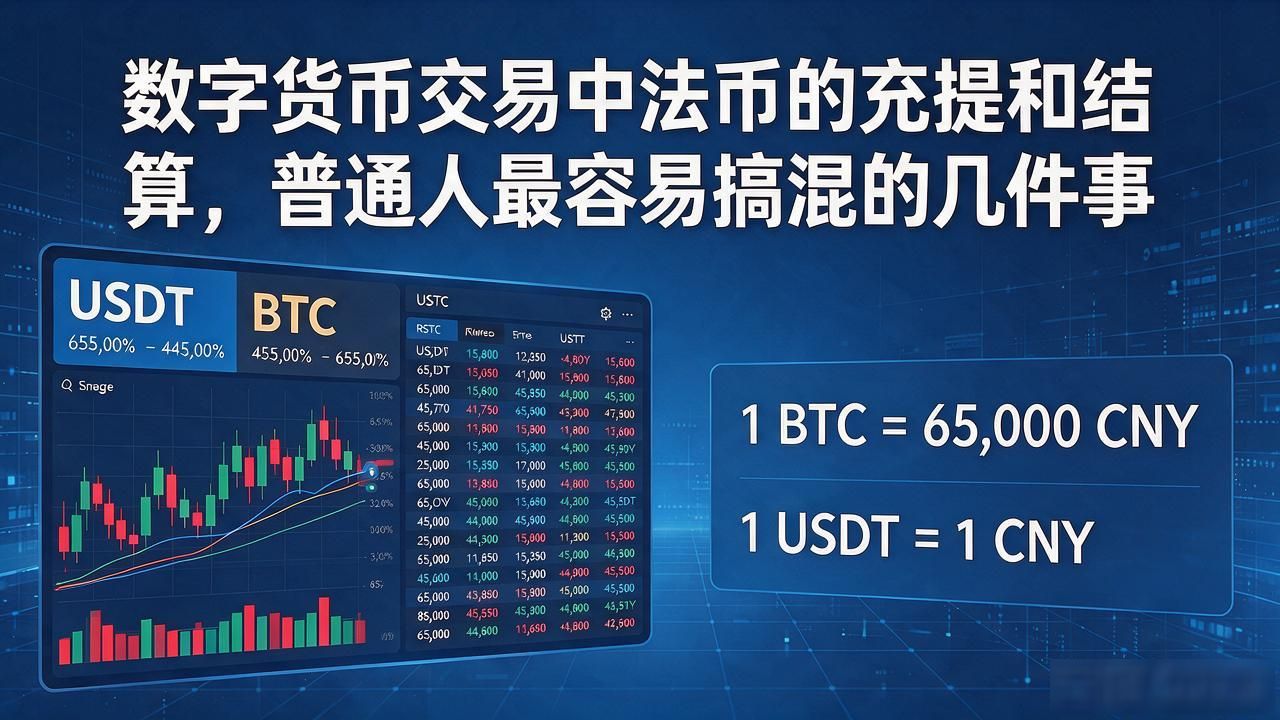 数字货币交易中法币的充提和结算，普通人最容易搞混的几件事