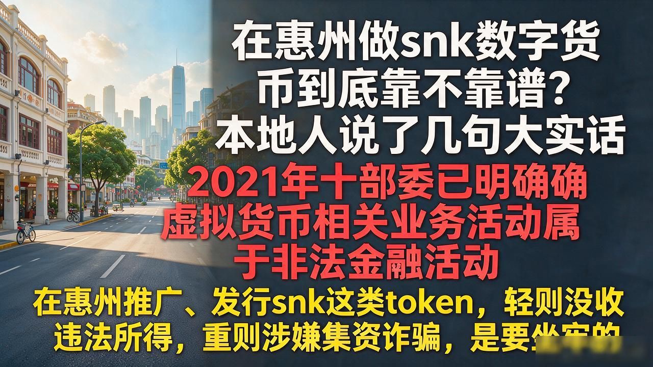 在惠州做snk数字货币到底靠不靠谱？本地人说了几句大实话