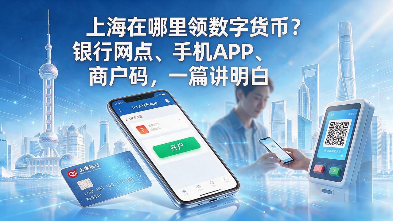 上海在哪里领数字货币？银行网点、手机App、商户码，一篇讲明白