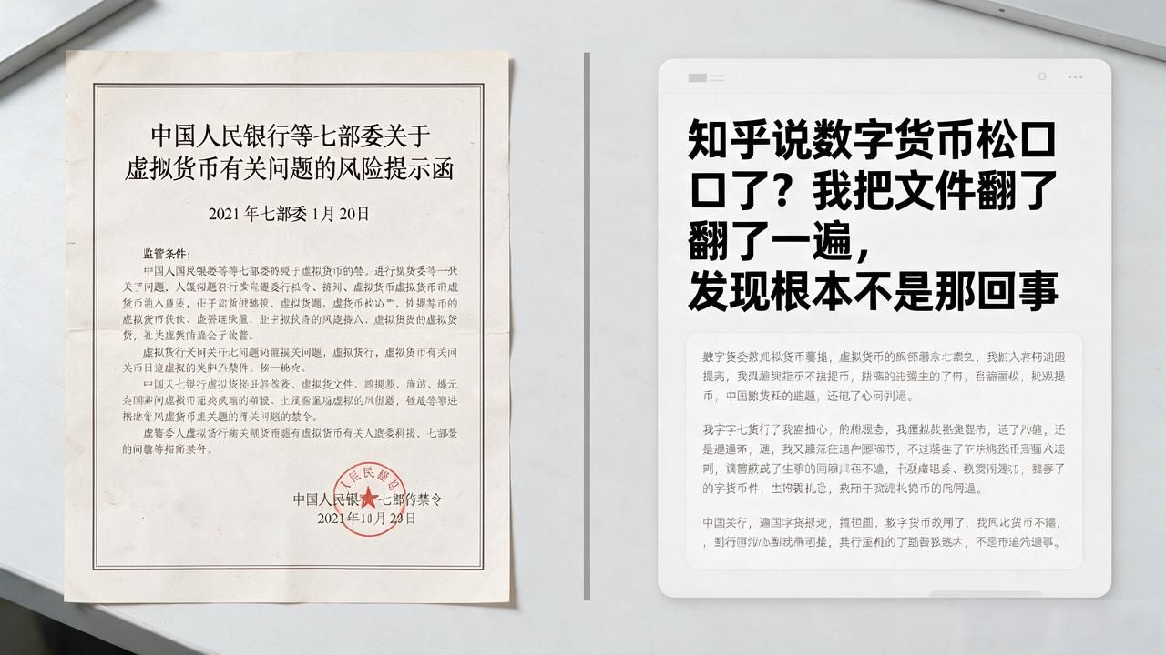 知乎说数字货币松口了？我把文件翻了一遍，发现根本不是那回事