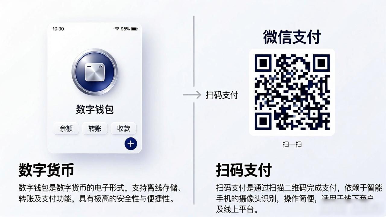 数字人民币与传统支付区别_数字货币能扫微信吗_数字人民币扫码支付场景