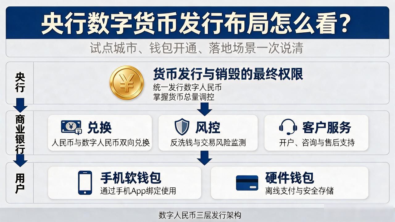 央行数字货币发行布局怎么看？试点城市、钱包开通、落地场景一次说清