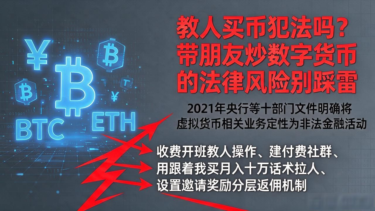 教人买币犯法吗？带朋友炒数字货币的法律风险别踩雷