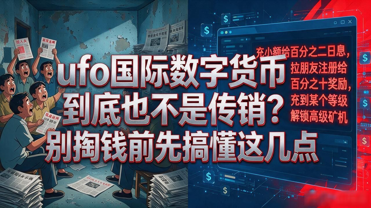 ufo国际数字货币到底是不是传销？别掏钱前先搞懂这几点