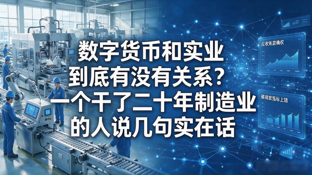 数字货币和实业到底有没有关系？一个干了二十年制造业的人说几句实在话