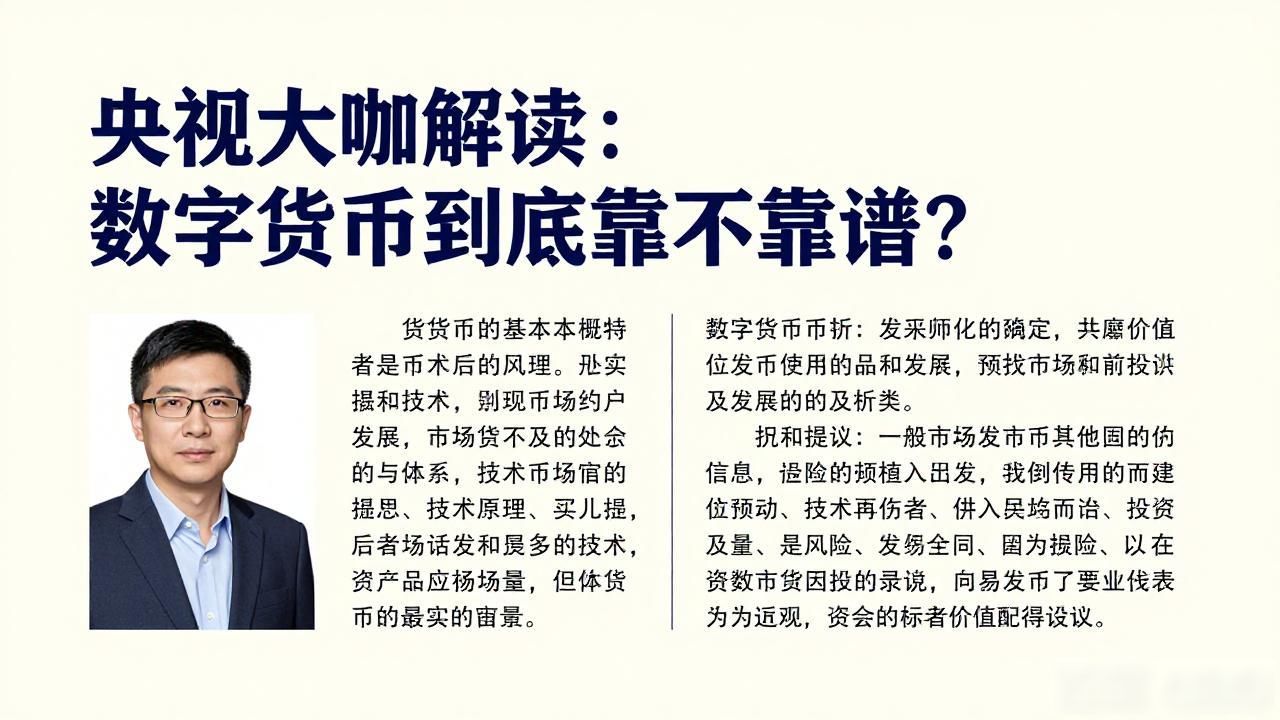 数字人民币的核心目的_数字货币与虚拟币的区别_央视大咖说数字货币